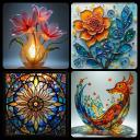 텍스트로 멋진 유리 예술 작품 만들기